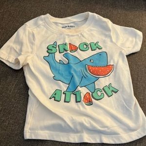 12-18M “Snack Attack” Shark / Watermelon T-Shirt
